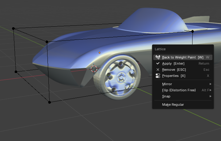 Edit Lattice right-click menu