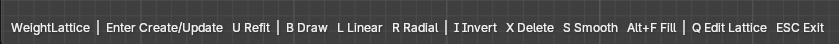Weight Paint mode status bar