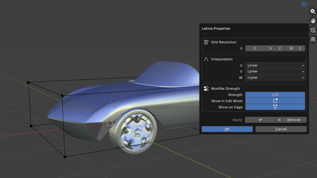 Lattice Properties dialog