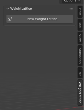 WeightLattice panel in Object Mode